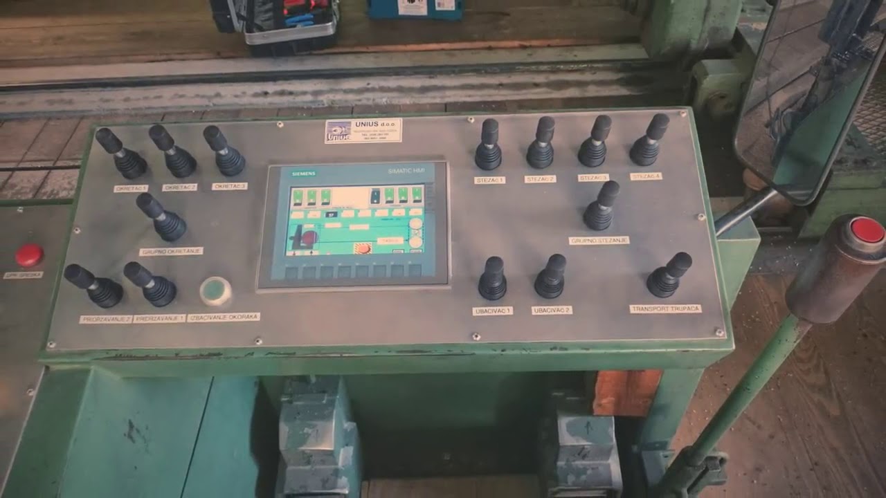 Automatizacija pilane sa sustavom upravljanja PROFINET IO između upravljačkog ormara, pulta i kolica