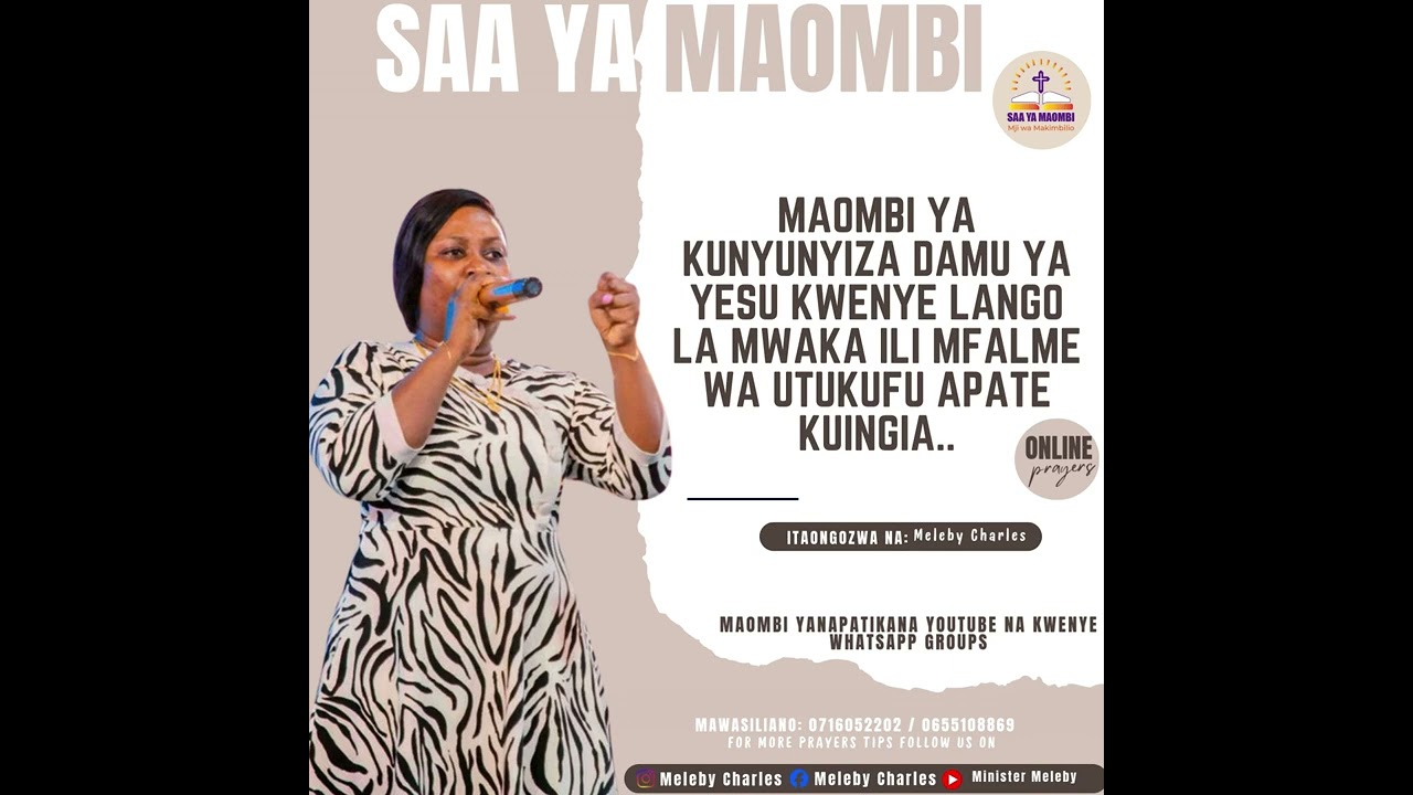 MAOMBI YA KUNYUNYIZA DAMU YA YESU KWENYE LANGO LA MWAKA ILI MFALME WA UTUKUFU APATE KUINGIA..