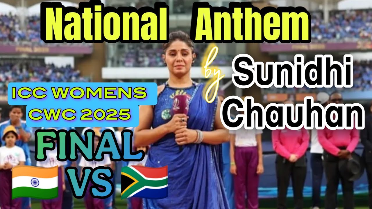 Indian National Anthem by Sunidhi Chauhan || ICC WOMENS CRICKET WORLD CUP Final #icc #cwc2025 #final