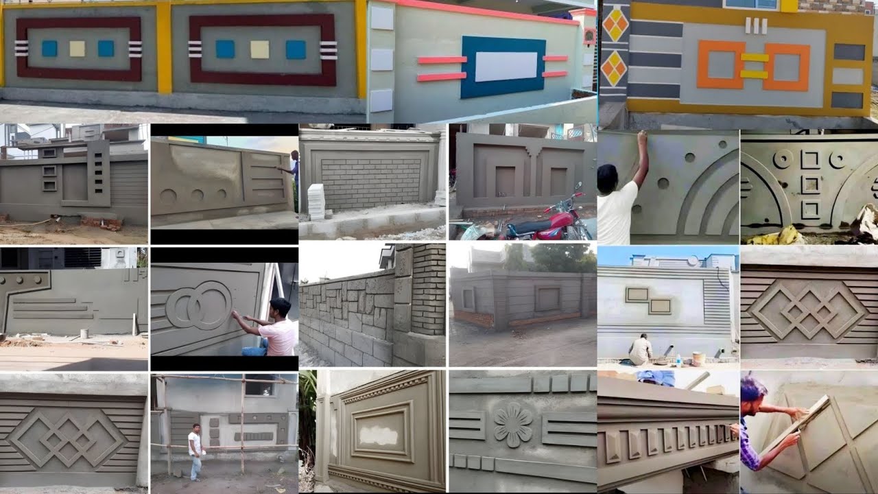 Simple Wall plaster design । wall plaster design । Front wall plaster । Wall plaster । wall color