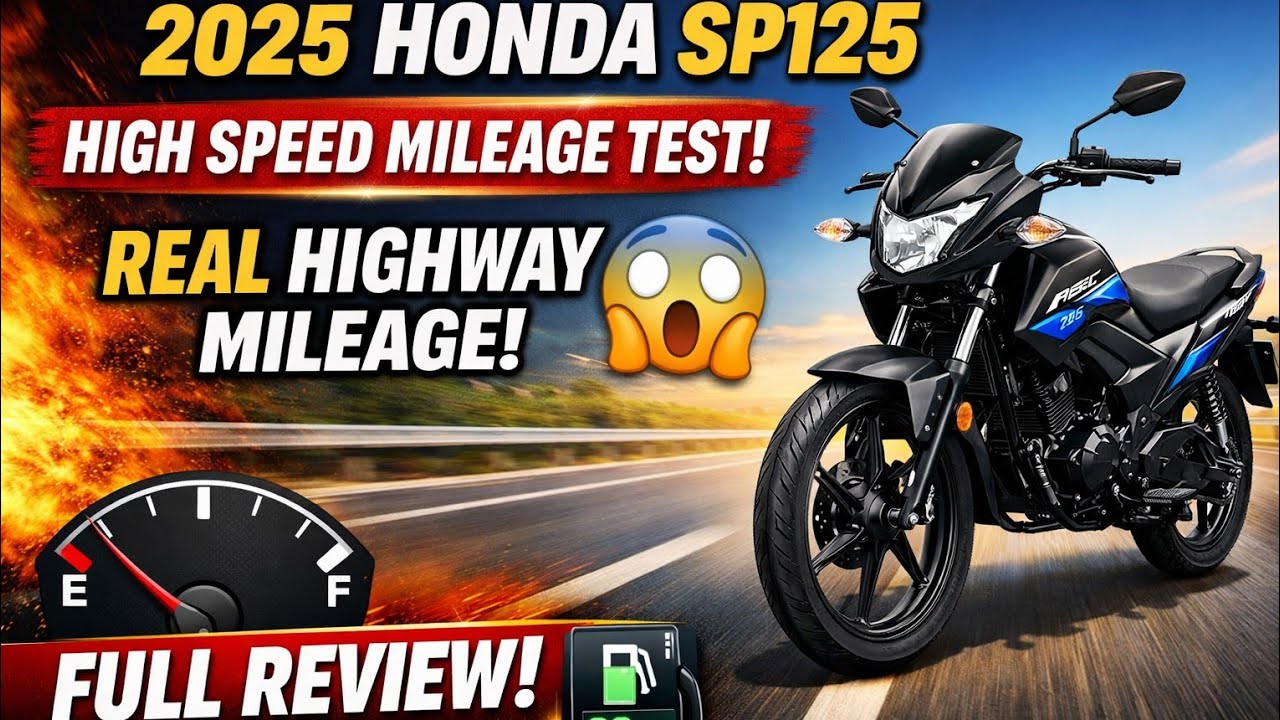 2025 Honda SP125 High Speed Mileage Test 🔥 | Real Highway Mileage 😱 Full Review