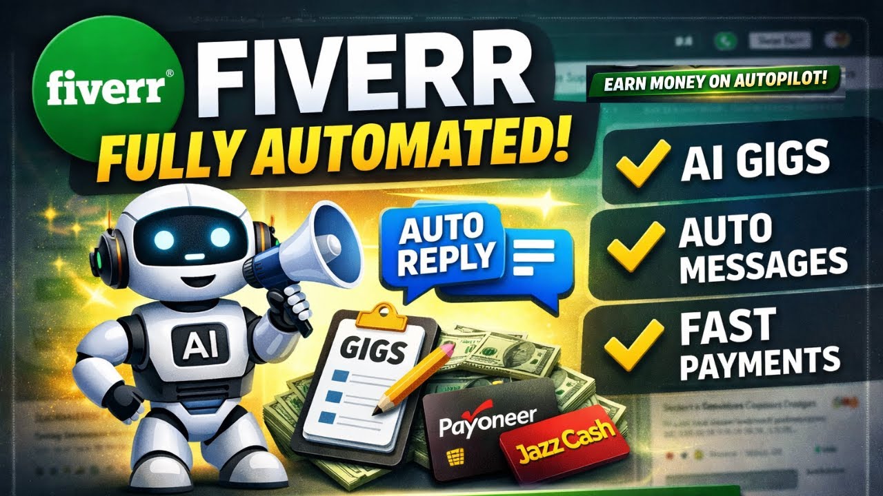 Fiverr Fully Automated with AI 🔥 | Gigs, Messages, Orders & Payments Step by Step