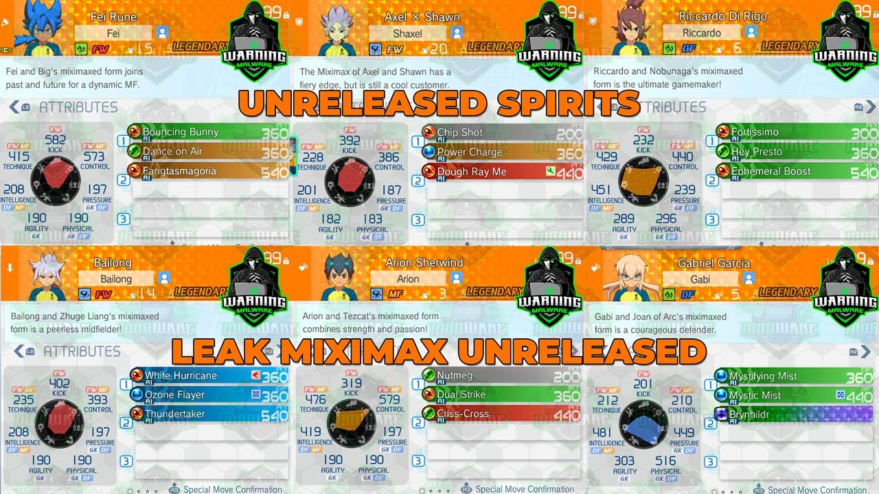 Unreleased Miximax in Inazuma Eleven Victory Road Leaked 
