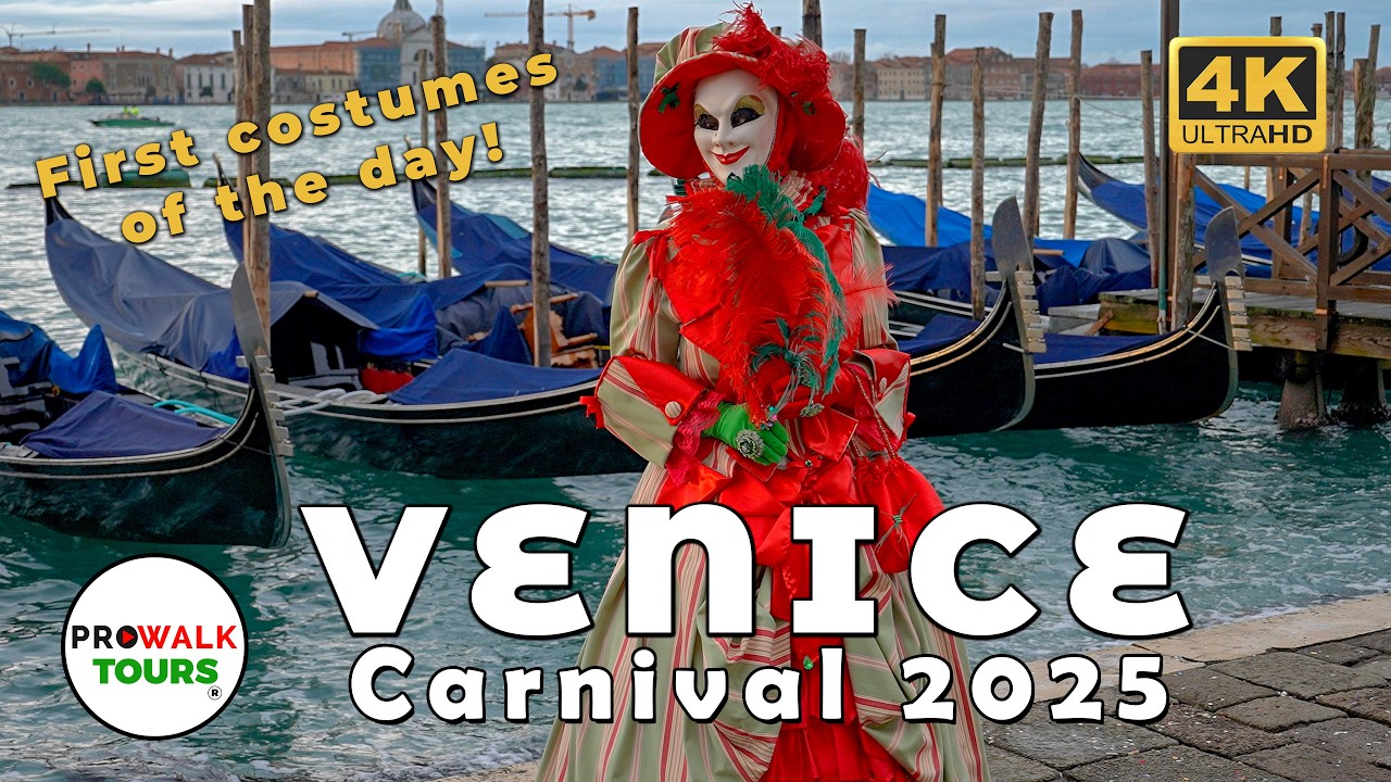 Venice Carnival - Early Morning First Look at Costumes | 4K 60fps Walking Tour