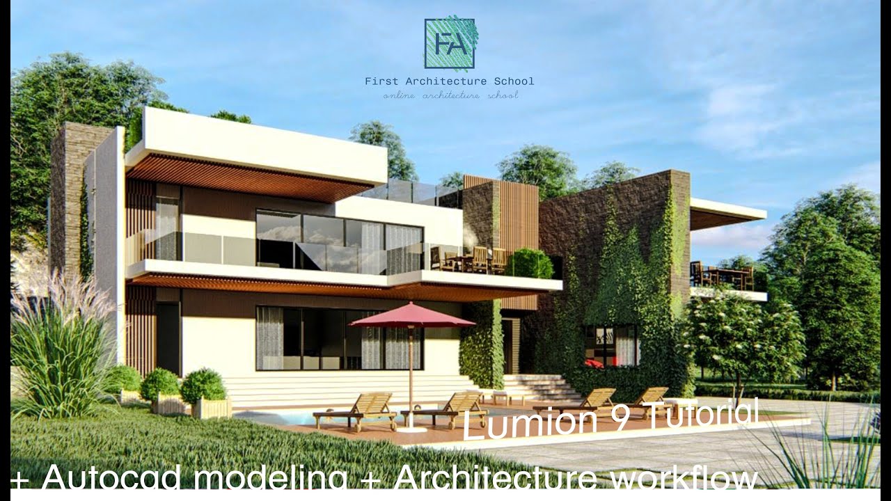 Lumion 9 Tutorial + Autocad modelling + Architecture workflow