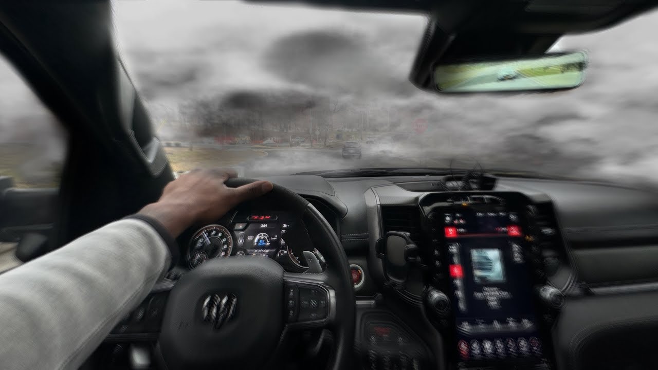 CUTTING UP IN MY TRX IN THE RAIN 🔥 (NO TALKING ASMR POV)