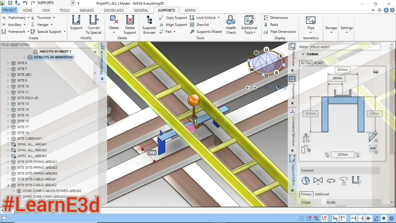 Aveva E3d - Cable Tray - Support