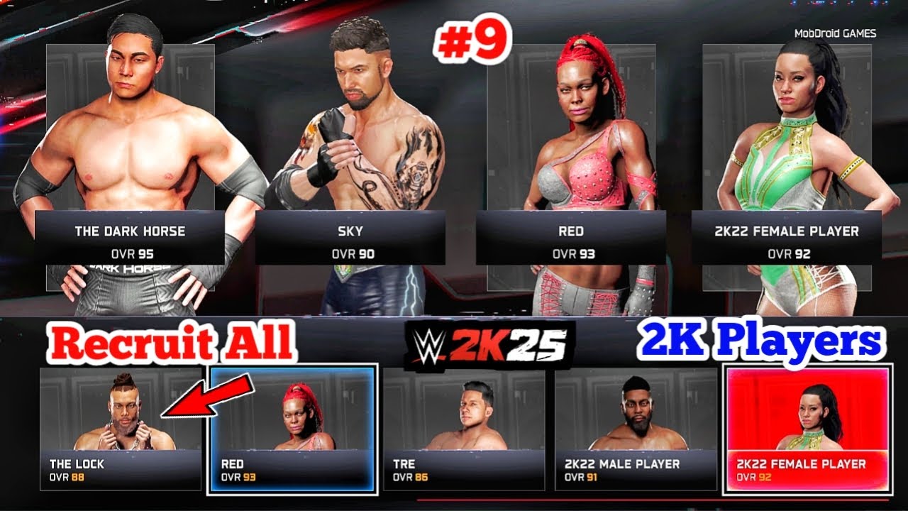 Recruiting All Past 2K My Players In WWE 2K25 MyRise #wwe2k25 #wwe2k25gameplay #2kmyplayer
