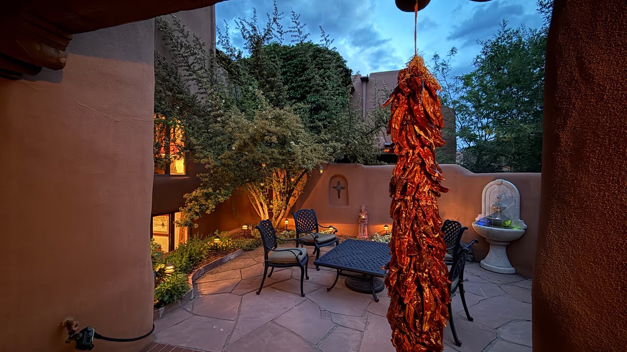 Inside a Hidden Adobe Gem Near Downtown Santa Fe | Curved Walls, Kiva Fireplaces & Timeless Charm
