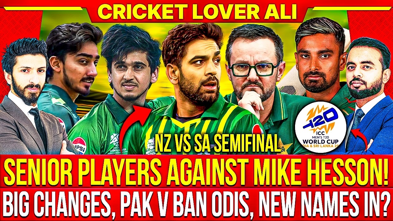 Senior Players Against Mike Hesson | Big Changes, Pak v Ban ODIs, New Names IN? | SA v NZ S.Final