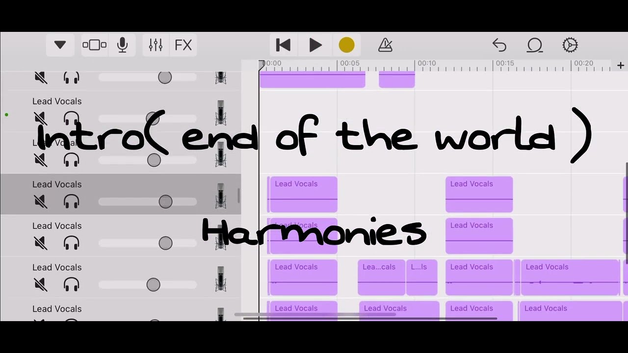 Intro (end of the world) harmonies