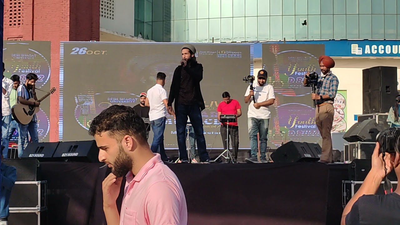 Grand Entry Of Baabarr Mudacer Kashmiri Singer At Desh Bhagat University in the occasion of Youth