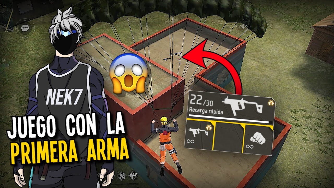 SOLO PUEDO USAR LAS DOS PRIMERAS ARMAS QUE ENCUENTRO AL CAER #2 ☠️💙 FREE FIRE