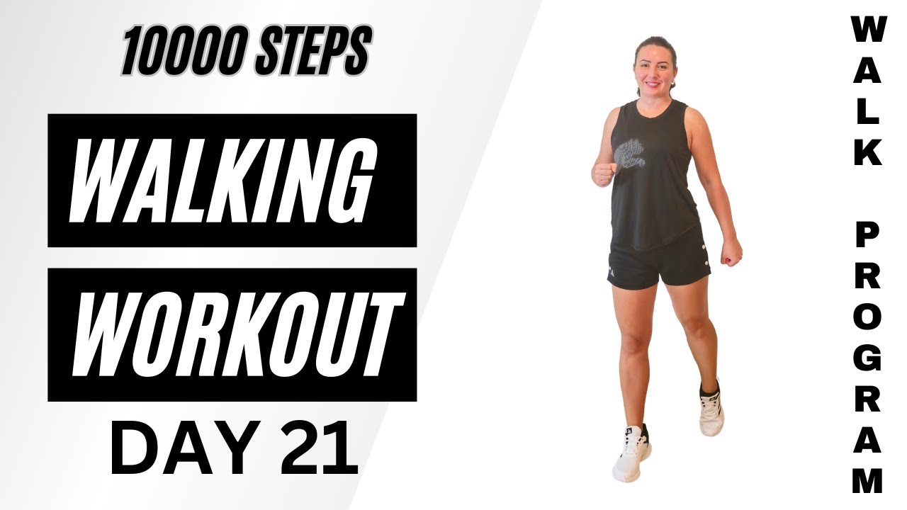 10000 Steps Indoor Walking Workout | Energy Boost Exercise | 60-Min | Beginner | Walk Program Day 21