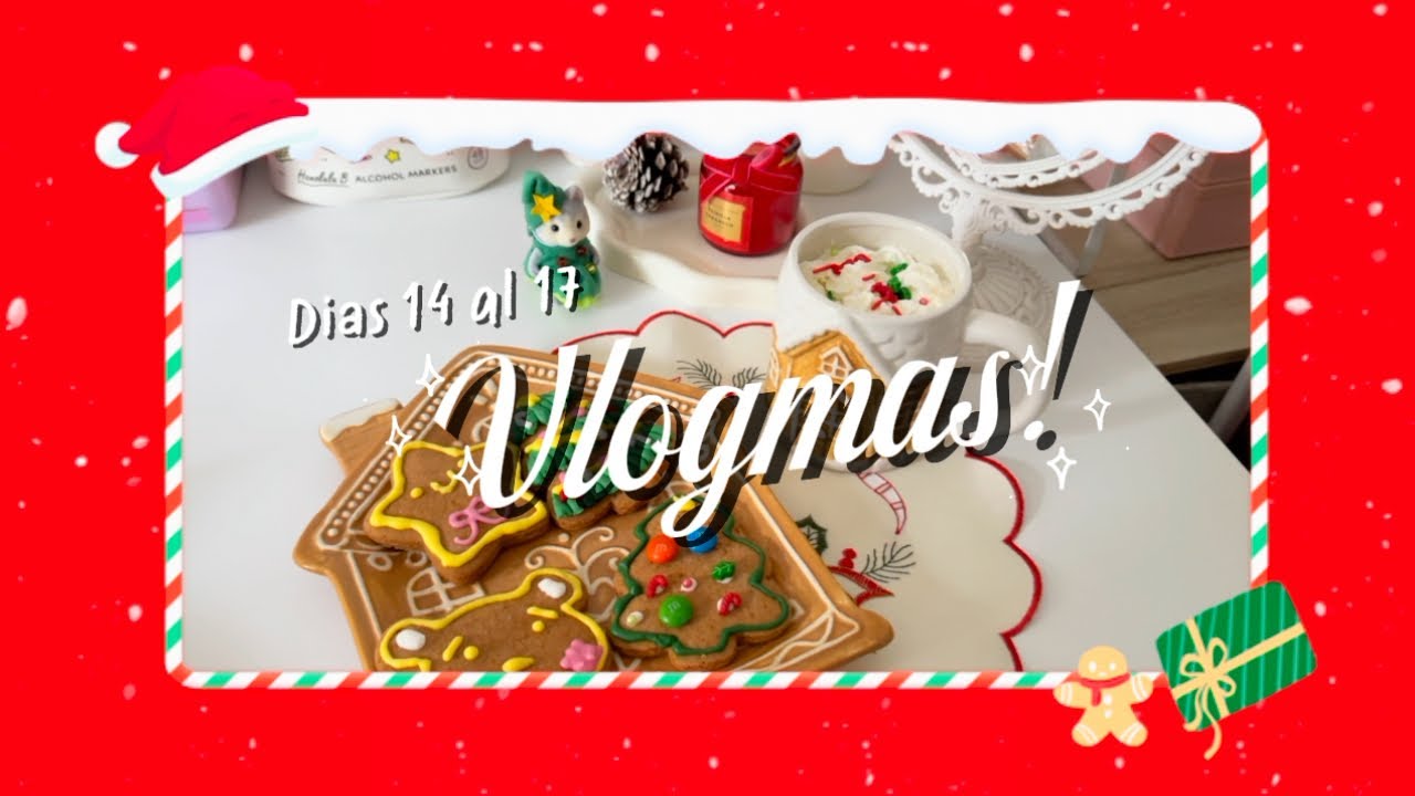 Vlogmas días 14 al 17 | Decorando galletas, y un poco de videojuegos cozys 