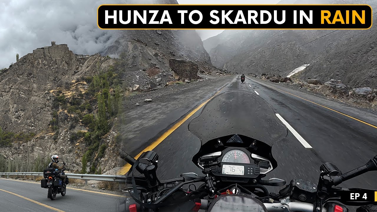 Dangerous Hunza to Skardu Ride in Rain ⚠️ | JSR (Jaglot to Skardu Road) | Ep 4