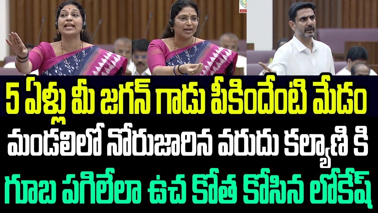 వాడు పీకిందేంటి మేడం..మండలిలో నోరుపారేసుకున్న వరుదు కల్యాణి కి గూబ పగిలేలా ఉచ కోత కోసిన లోకేష్ I TDP