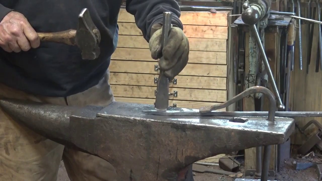 Blacksmith forged fire poker without forge welding