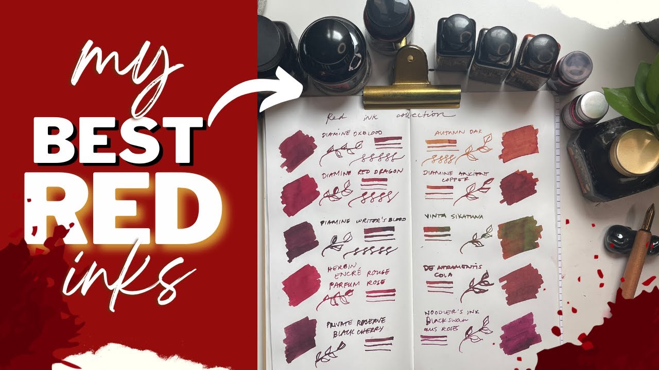 🌹Top 10 MUST-TRY REDS~ Fountain Pen Inks🖋️ 🩸 | Every collector MUST-HAVE !🔴 ✨