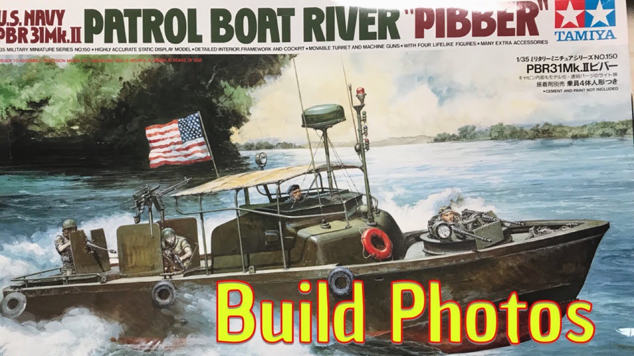 Model build Tamiya US Navy Patrol Boat River PBR Pibber Vietnam diorama 1:35