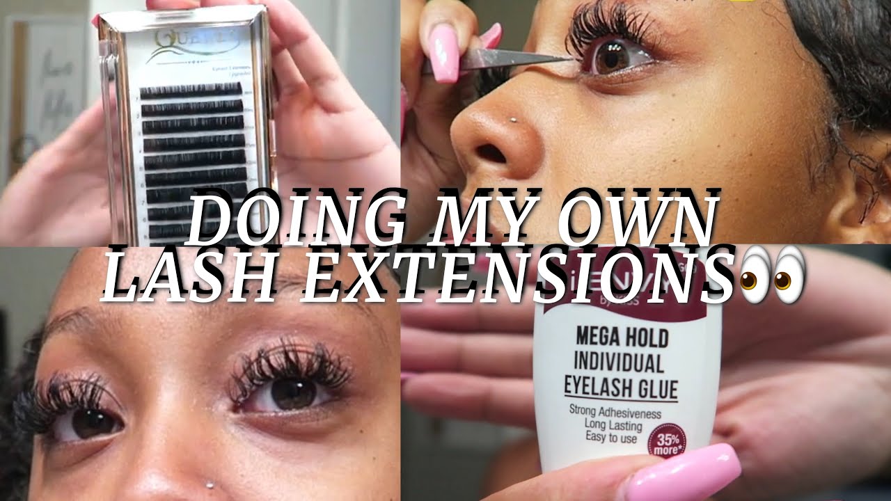 DIY: Doing My OWN Individual Eyelash Extensions **for the 1st time👀**