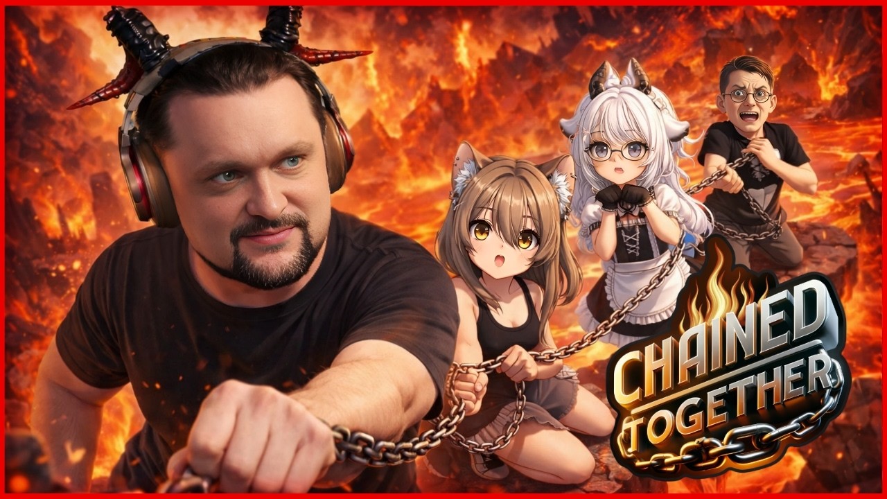 ОНИ СВЯЗАНЫ 1 ЦЕПЬЮ! СМОГУТ ЛИ НЕ ПОРУГАТЬСЯ!? - Chained Together