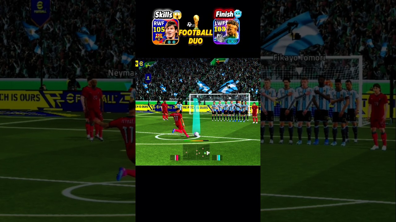 Messi Magic Skills ✨ & Neymar Jr Perfect Free Kick Goal ⚽🔥