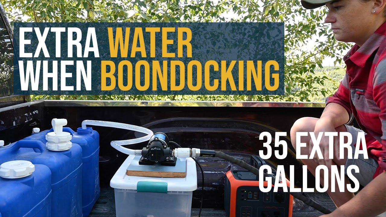 How We Extend Our RV Freshwater Tank When Boondocking/Dry Camping