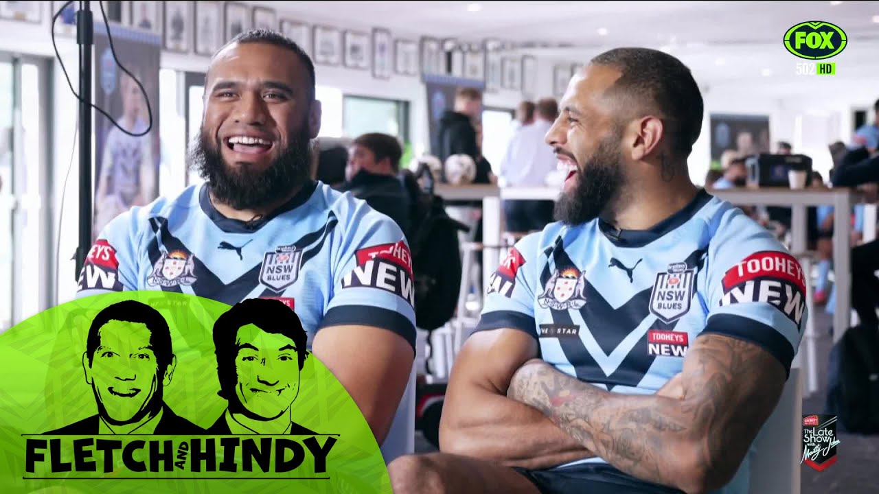 Fletch & Hindy go behind the scenes at Blues Origin camp I Late Show with Matty Johns I Fox League