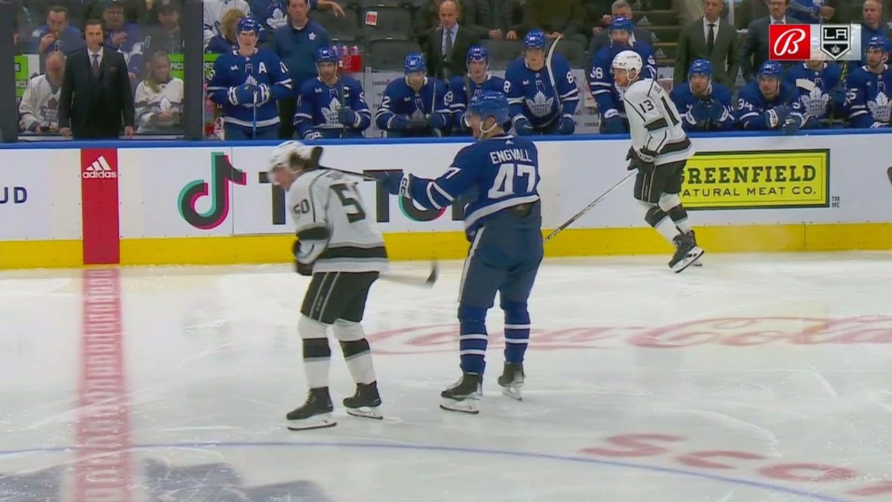 Pierre Engvall gets a game misconduct for an intentional high stick to the back of Sean Durzi's head