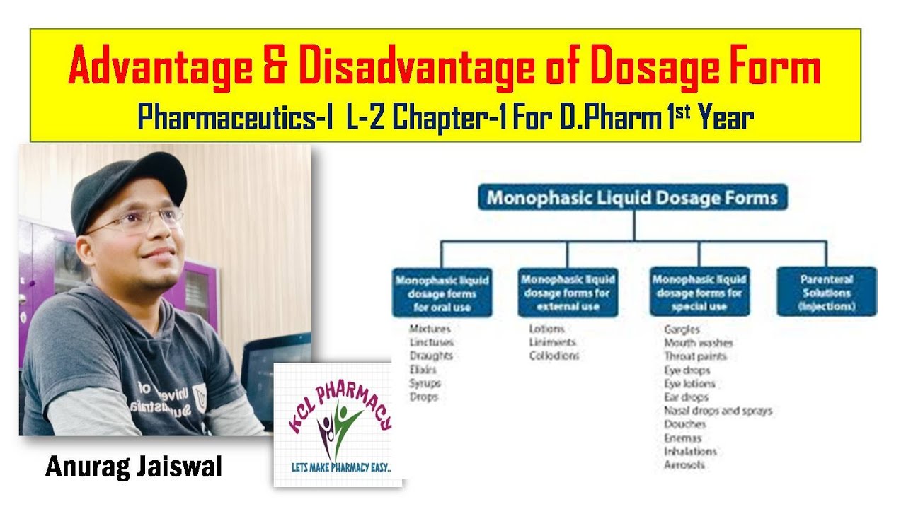 Pharmaceutical Dosage Form - Advantage & Disadvantage || L-2 Chapter-1 || D.Pharm 1st Year