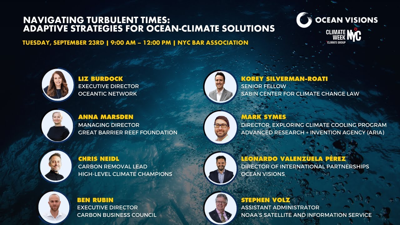 Climate Week NYC 2025 | Navigating Turbulent Times: Adaptive Strategies for Ocean-Climate Solutions