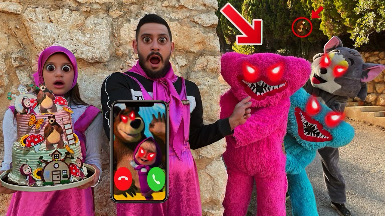 الدب الشرير خربلي عيد ميلاد ماشا والشخصيات حاولو مساعدتنا…!!مخيف
