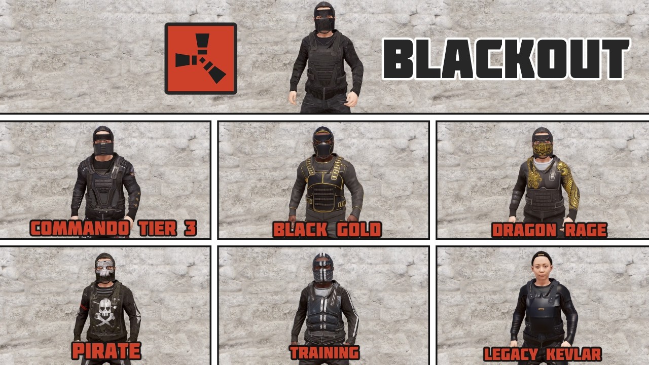 Rust Blackout Skin Collection Comparisons (READ DESCRIPTION)