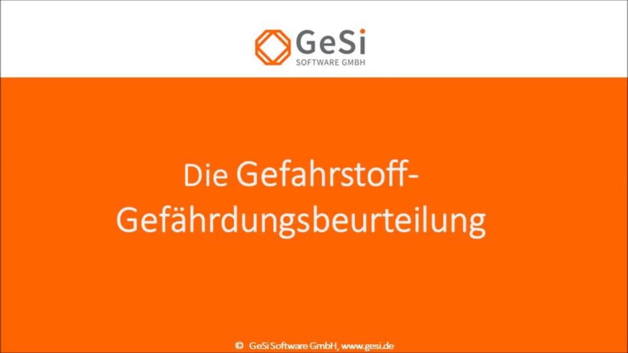 Gefahrstoffe managen mit GeSi³ GefStoff-Profi Software
