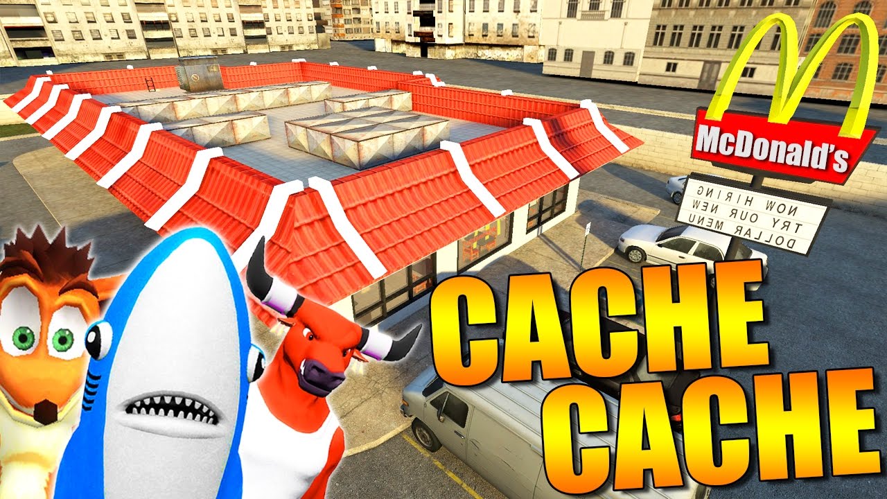 GMOD : CACHE CACHE AU MCDONALD'S !!