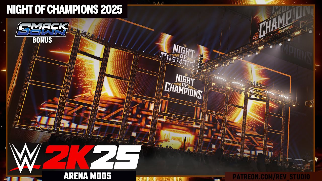 WWE 2K25 : Night Of Champions 2025 inside Kingdom Arena + Smackdown | ARENA MODS