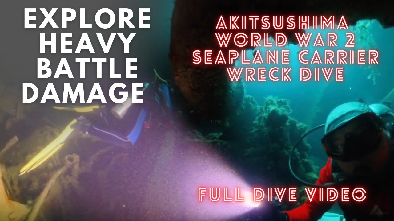 Underwater Graveyard | Wreck diving into a Japanese Seaplane Carrier | Akitsushima Coron Philippines