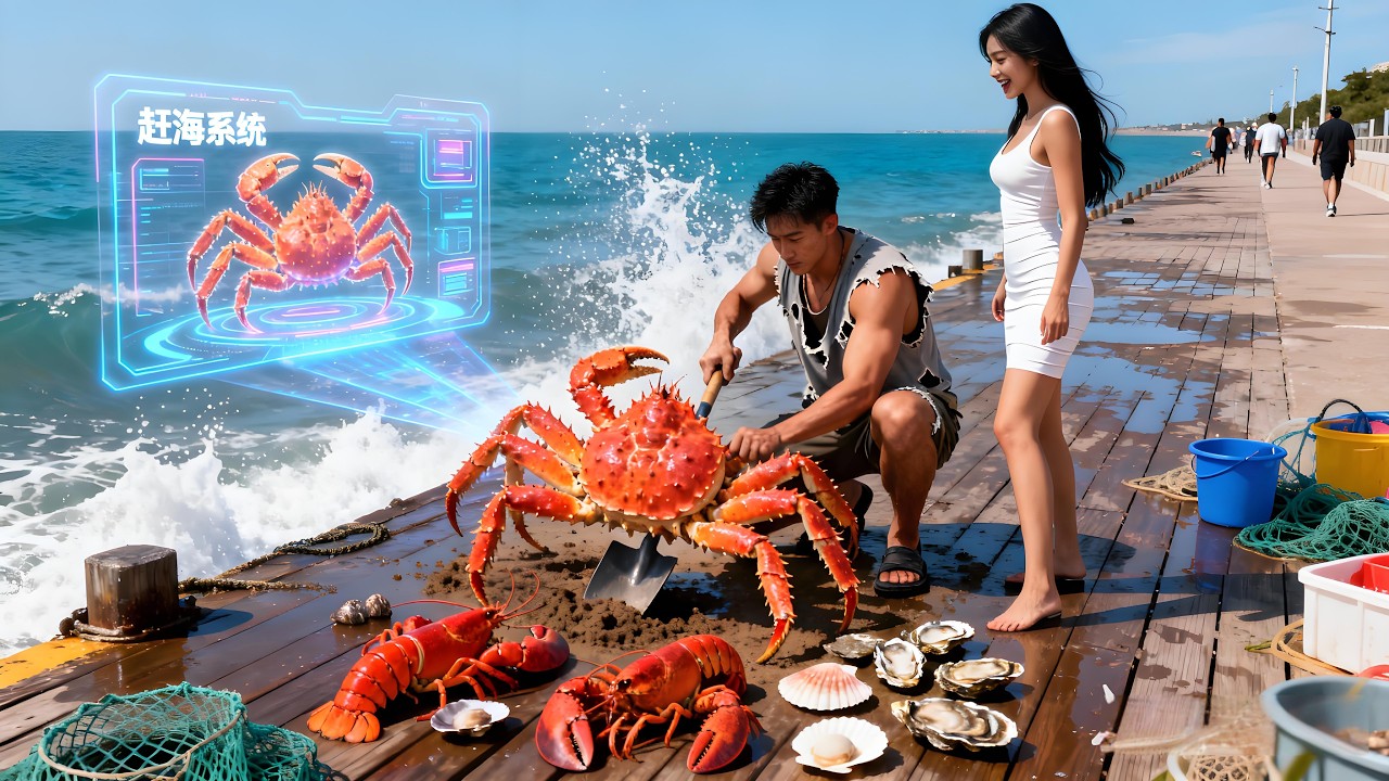 【完結】🔥隨手一抓就是帝王蟹、野生大黃魚？看我用神龍分身稱霸海洋