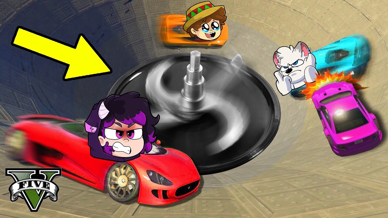 ¡NO CAIGAS EN EL HOYO DE LA MUERTE de GTA 5! 🚗☠️ BATALLA DE AUTOS con LOS PANAS