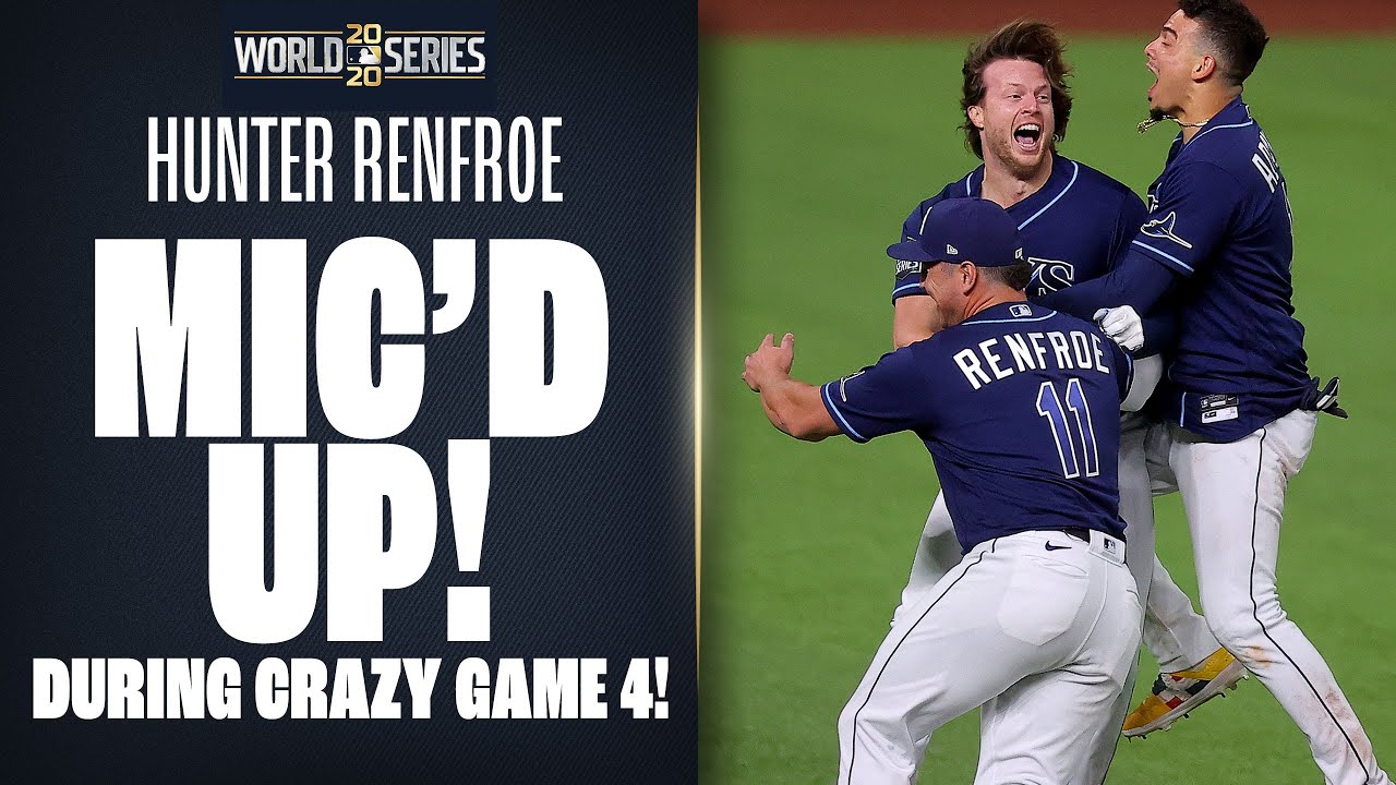 Hunter Renfroe MIC'D UP during insane World Series Game 4! | Rays OF hits homer, celebrates walk-off