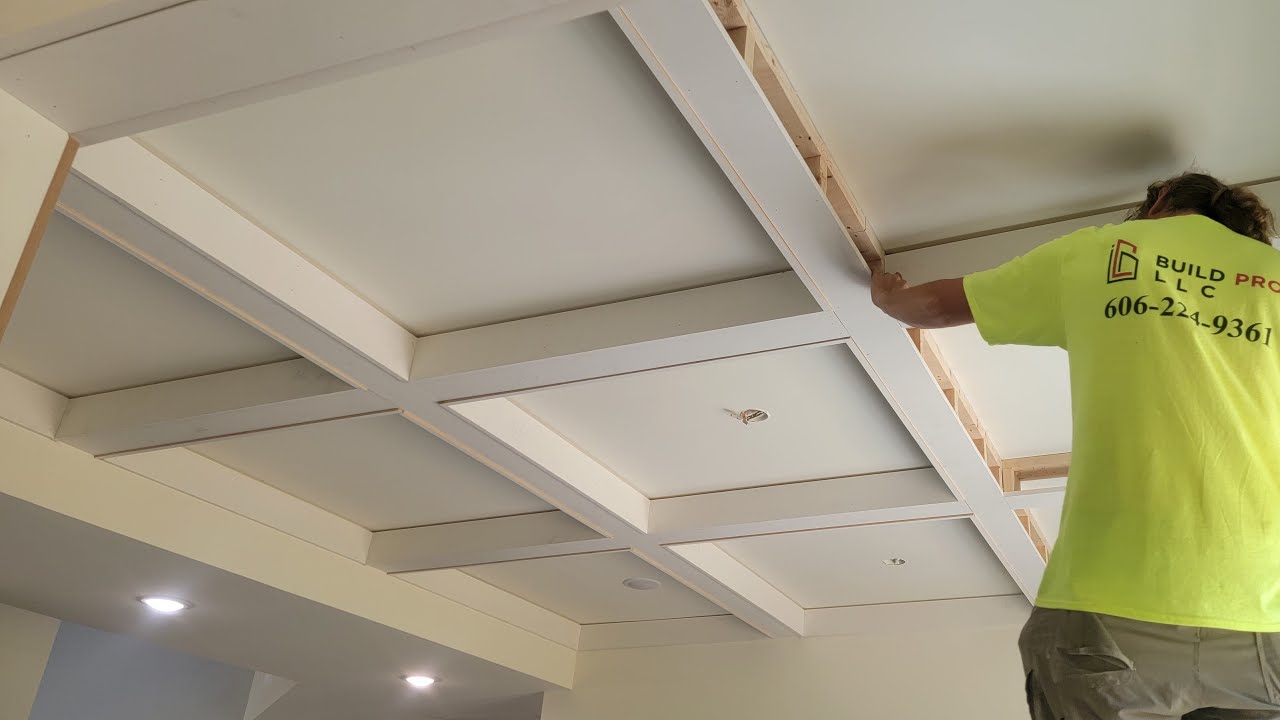 Coffered Ceiling Install: Pt 1