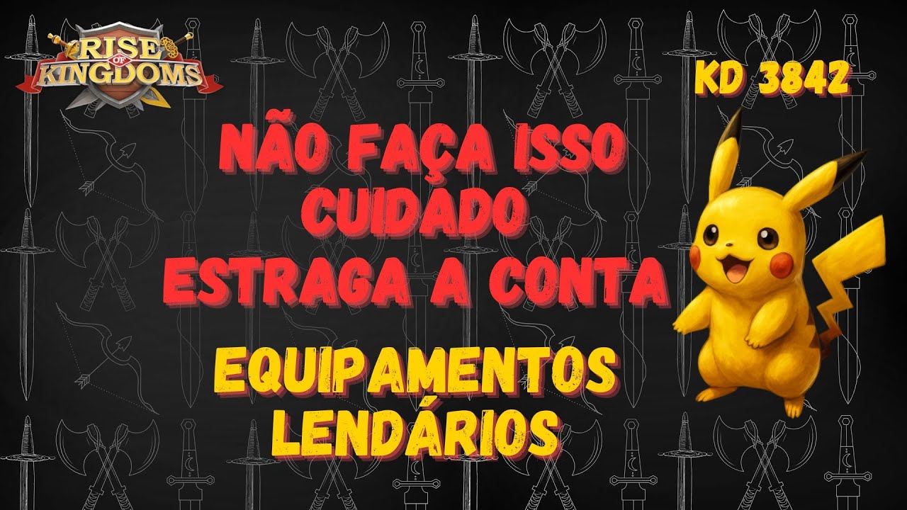 CUIDADO PARA NÃO ERRAR com seus Equipamentos Lendários em Rise of Kingdoms 2026