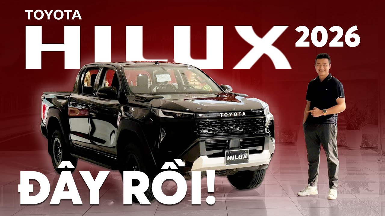 Toyota Hilux 2026 bản giữa 706 triệu: Thiết kế mới, nội thất như Land Cruiser đấu Triton, Ranger