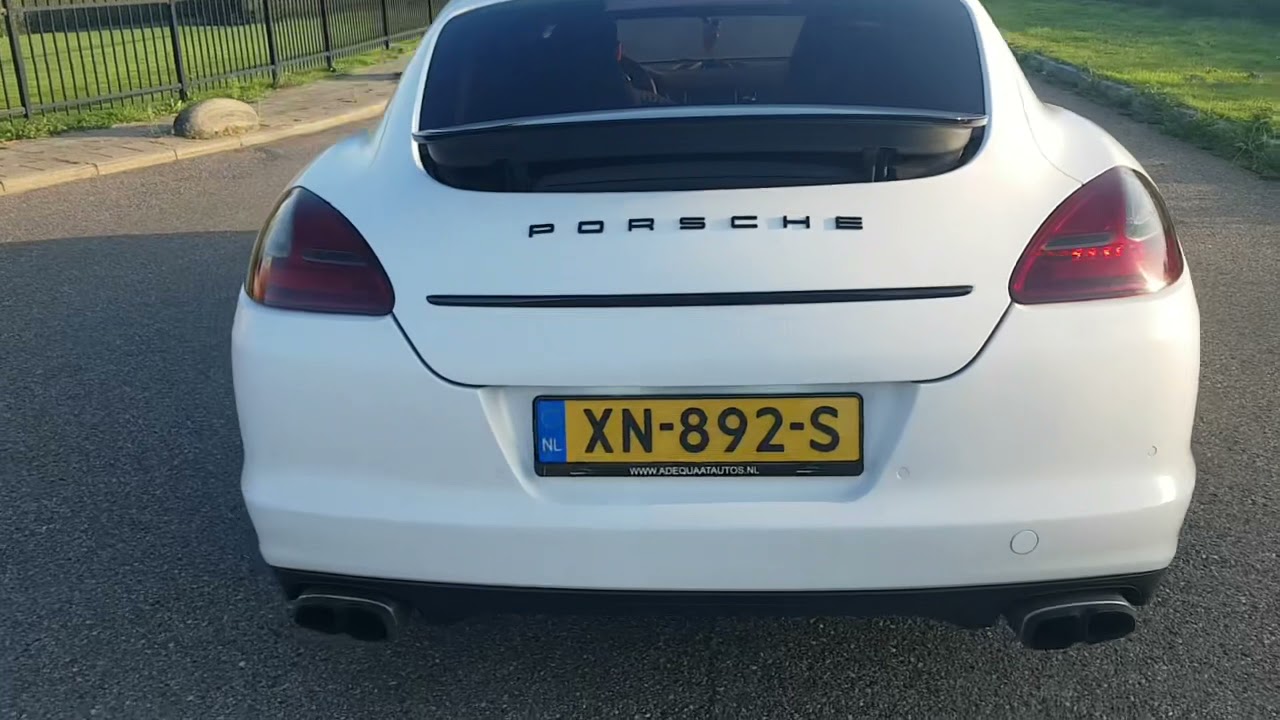 Porsche Panamera 4.8 GTS V8 Launch control Straight Pipe Sound Acceleration