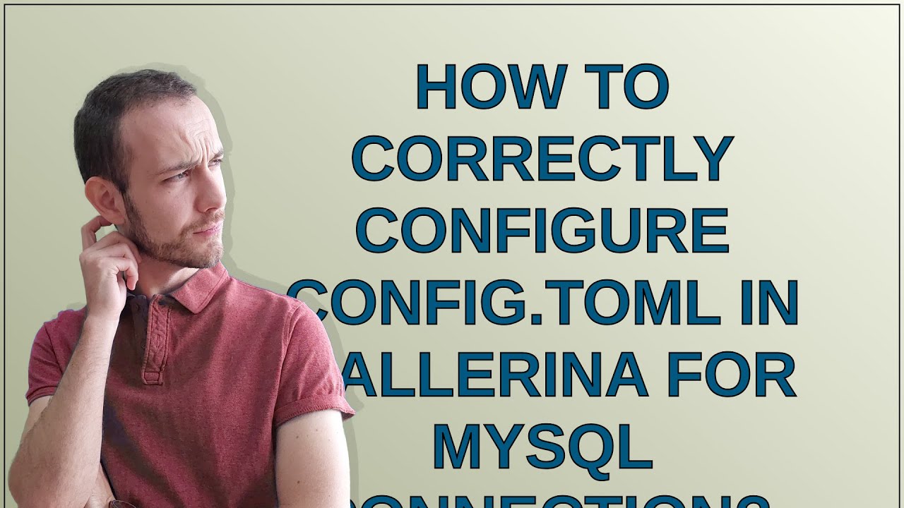 How to correctly configure config.toml in Ballerina for MySQL connection?