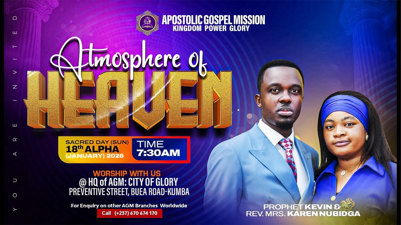 Atmosphere of Heaven 18/01/2026 || AGM Congelcam Buea || With Pastor Paul Bright