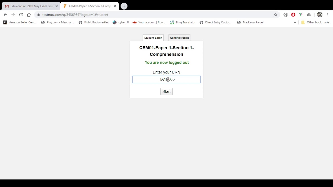 CEM Exam Start Demo