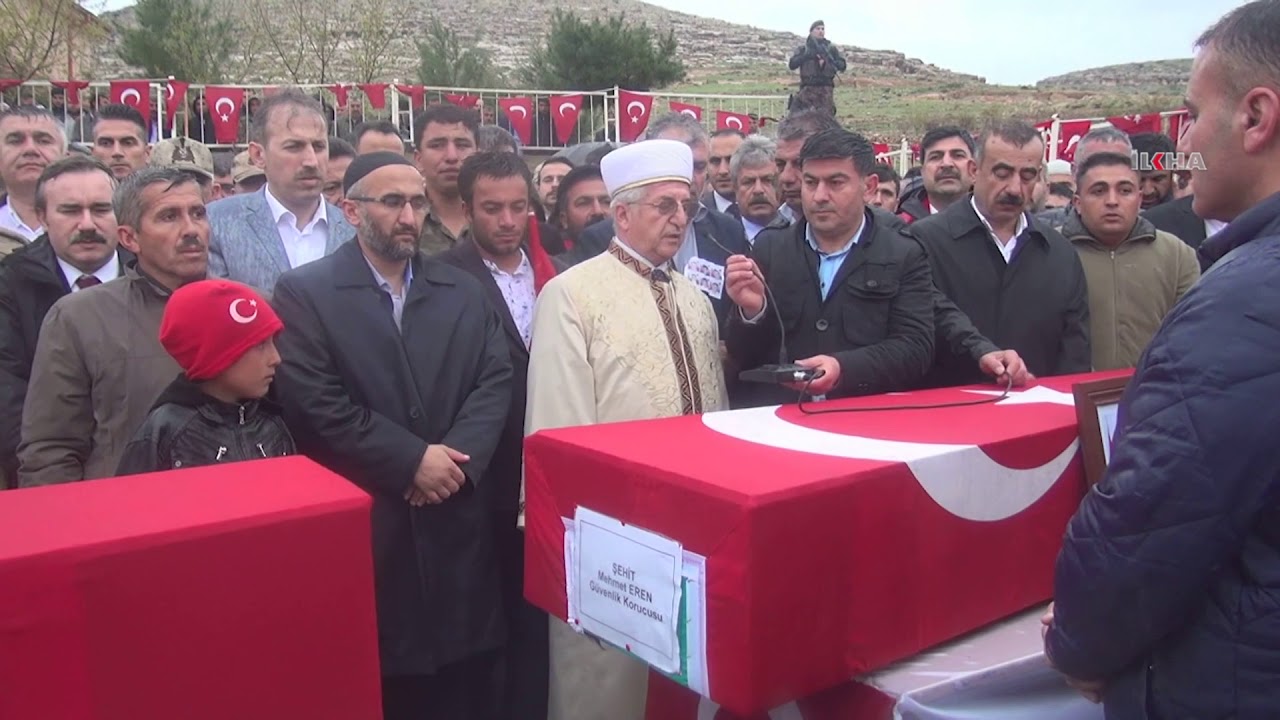 PKK saldırısında hayatını kaybeden güvenlik korucuları defnedildi