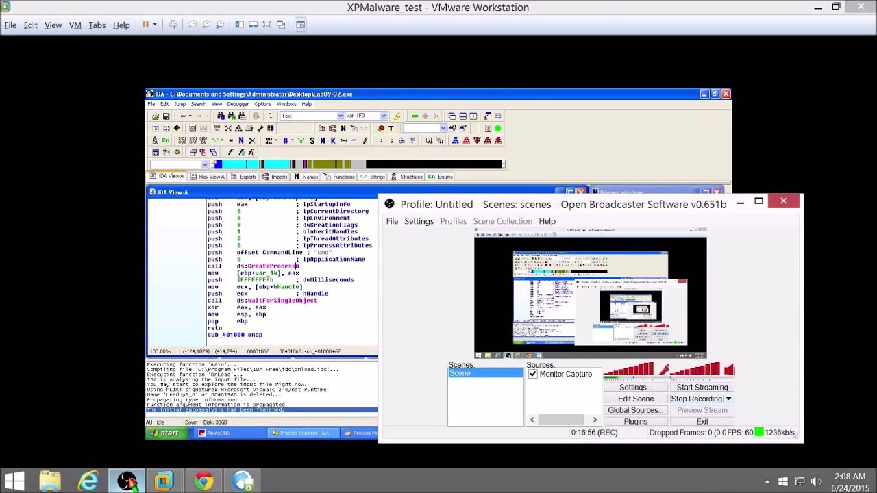 Practical Malware Analysis Chapter 9 Lab Attempt